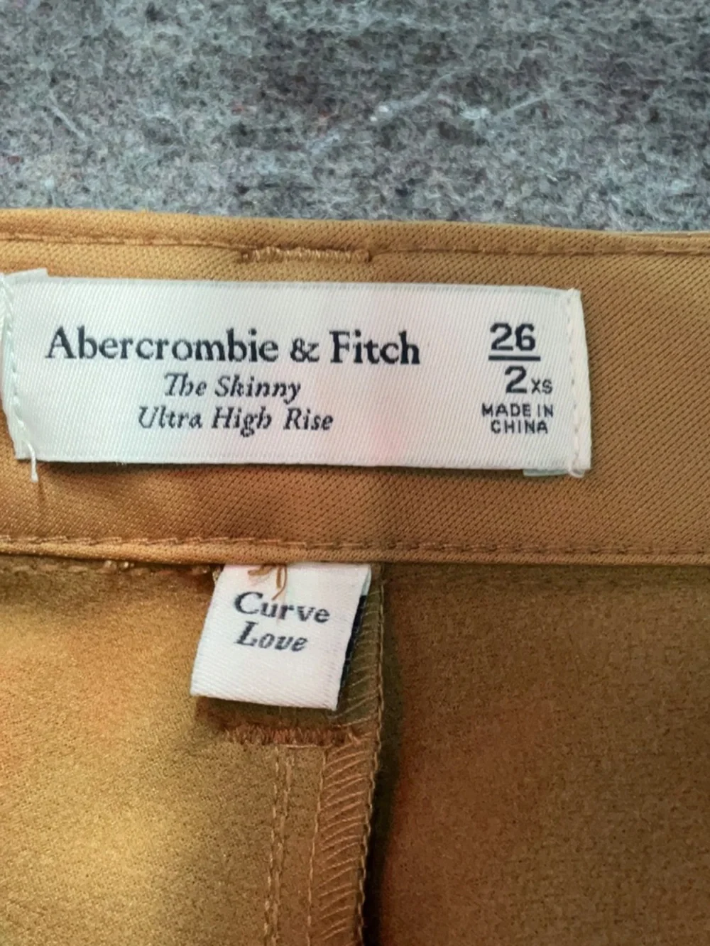 Abercrombie Curve Love Faux Leather Pants Split Hem Ultra High Rise Tan Camel 26 - Picture 6 of 7